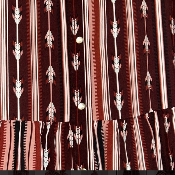 Wrangler Retro Port Royale Western Snap Tiered Dress Size Small NWT - Picture 9 of 9